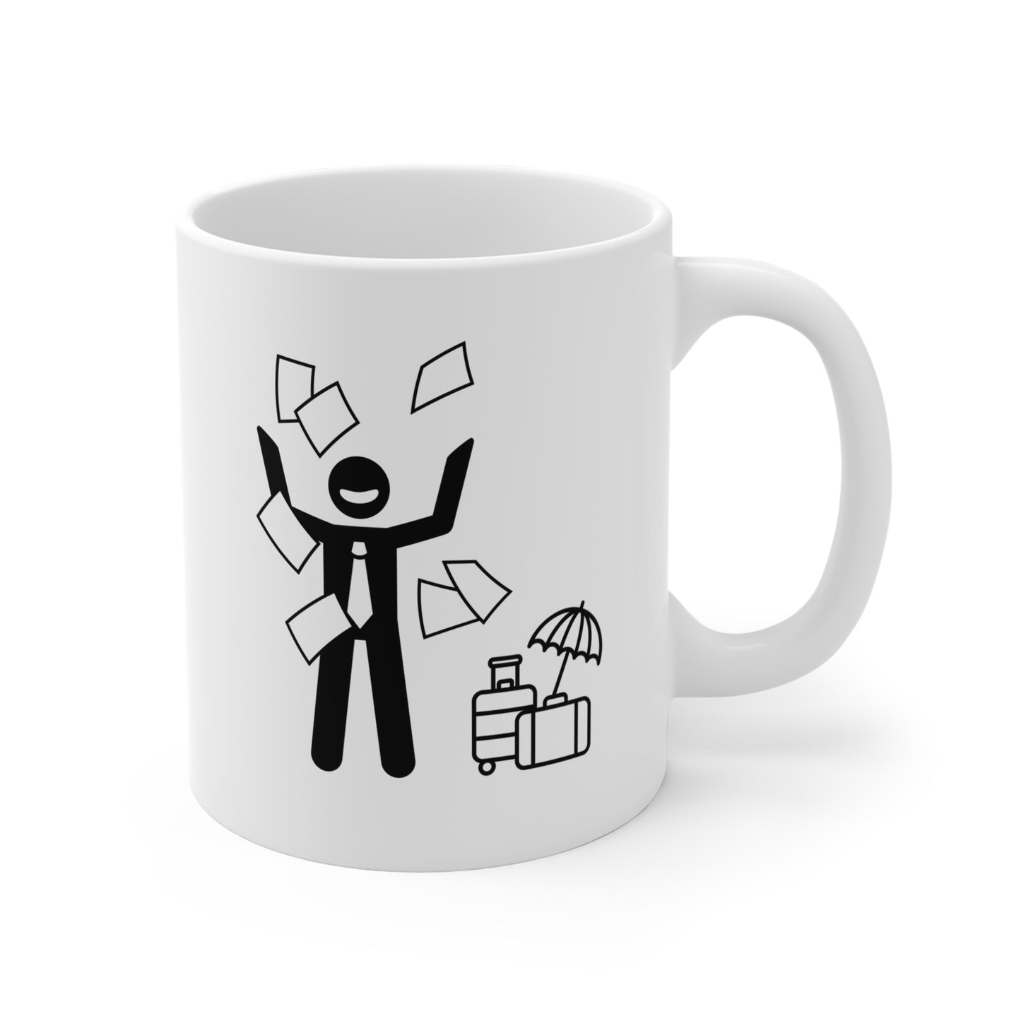 Retirement Mug, Funny Coffee Cup, Gift for Retirees, Humorous Ceramic Mug, 11oz Coffee Mug, Relaxation Gift