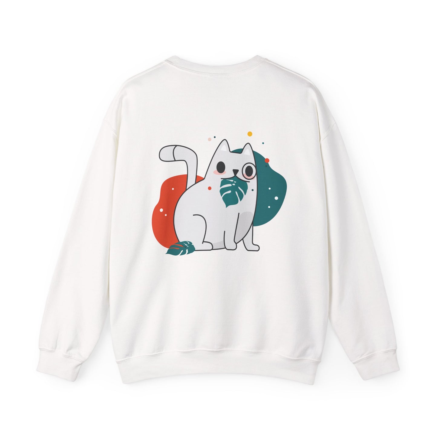 Artistic Crewneck Sweatshirt - Colorful Graphic Sweatshirt for Cat Lovers, Cozy Fall Fashion, Gift for Pet Owners, Unique Holiday Apparel