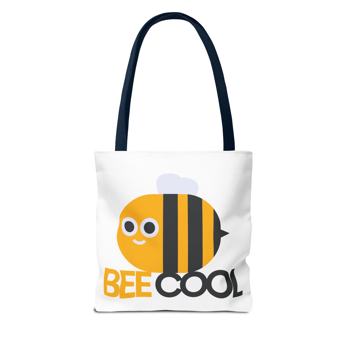 Cute Cat and Bee Cool Tote Bag | Happy Animal Eco-Friendly Bags, Gift for Cat Lovers, Animal Lovers, Fun Shopping Bag, Summer Tote