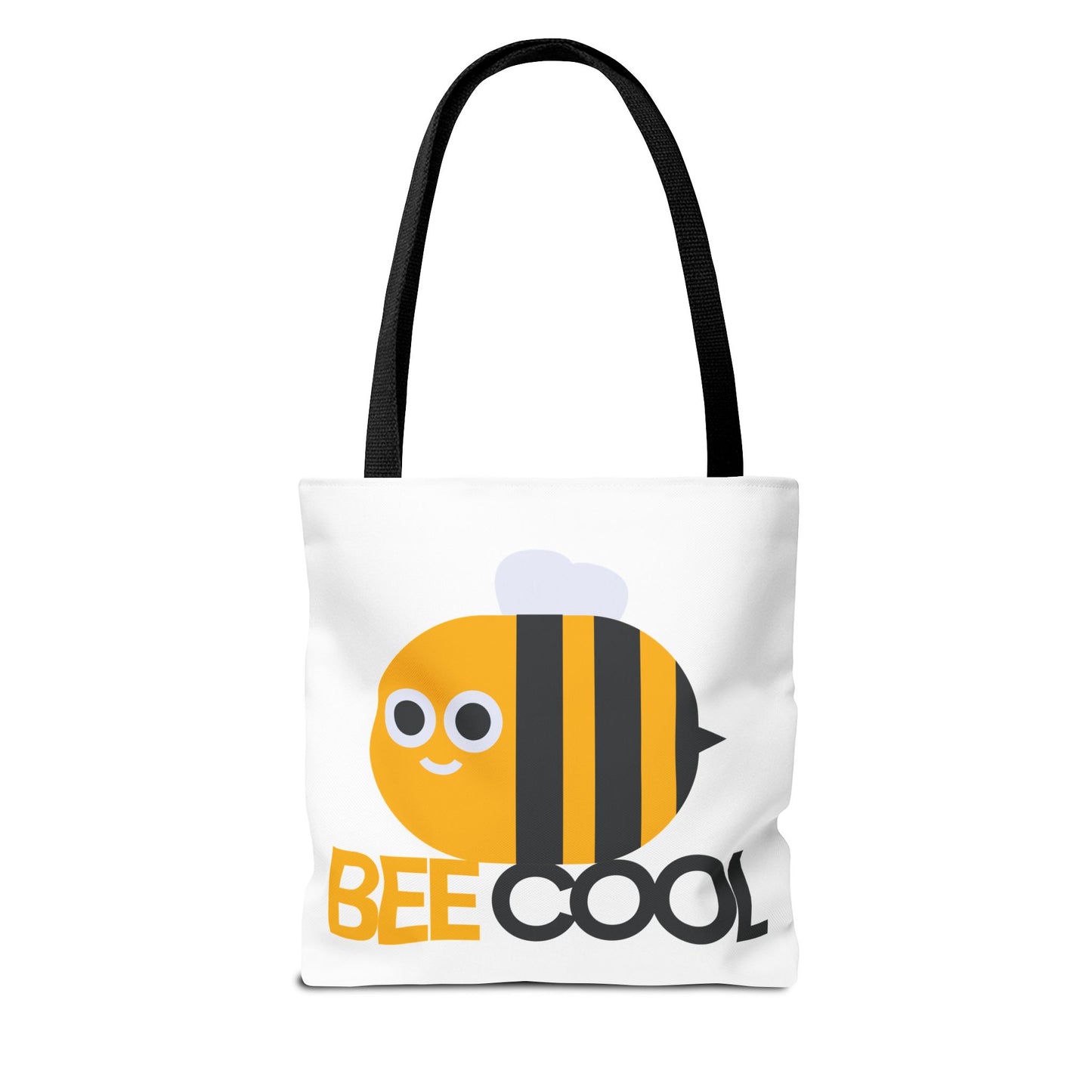Cute Cat and Bee Cool Tote Bag | Happy Animal Eco-Friendly Bags, Gift for Cat Lovers, Animal Lovers, Fun Shopping Bag, Summer Tote