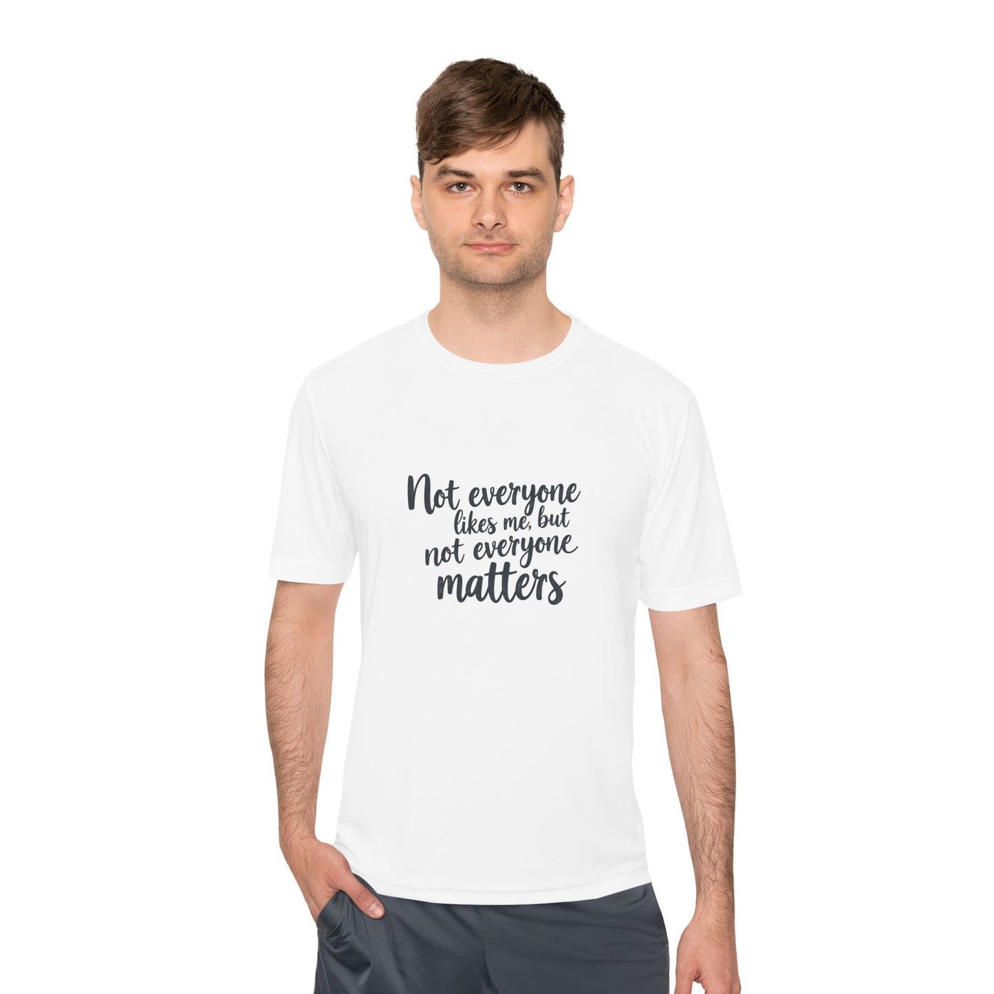 Moisture Wicking Tee with Motivational Quote, Workout Shirt, Gift for Athletes, Fitness Apparel, Casual Wear, Unisex Activewear